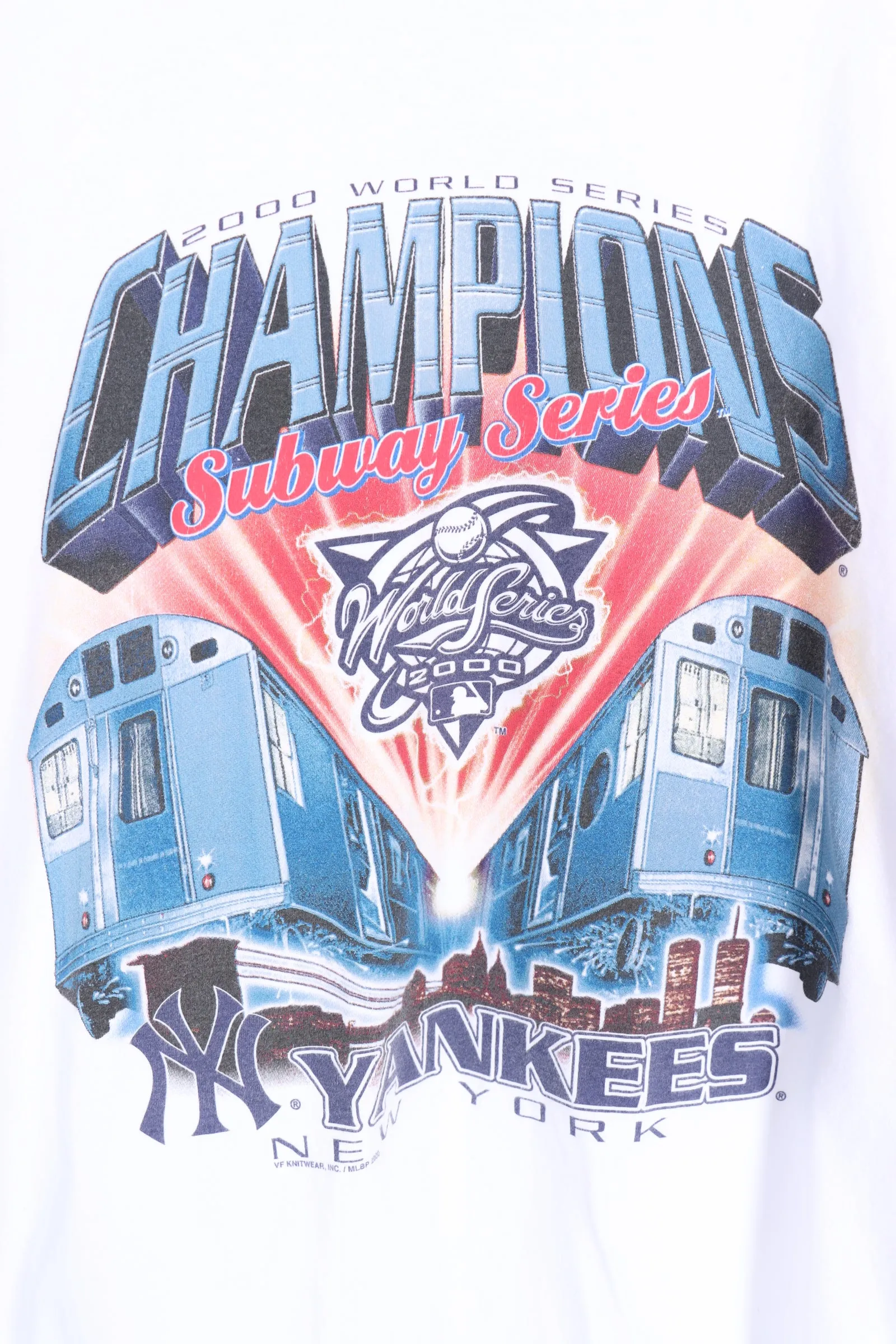 2000 LEE Yankees MLB New York World Series Subway Print Tee (L)