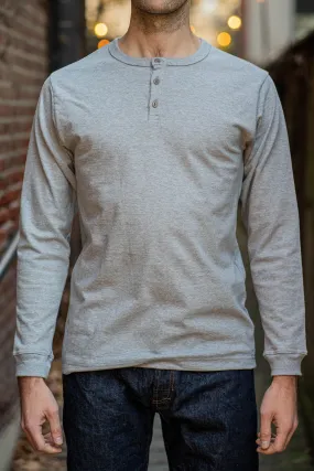 3sixteen Long Sleeve Henley - Heather Grey