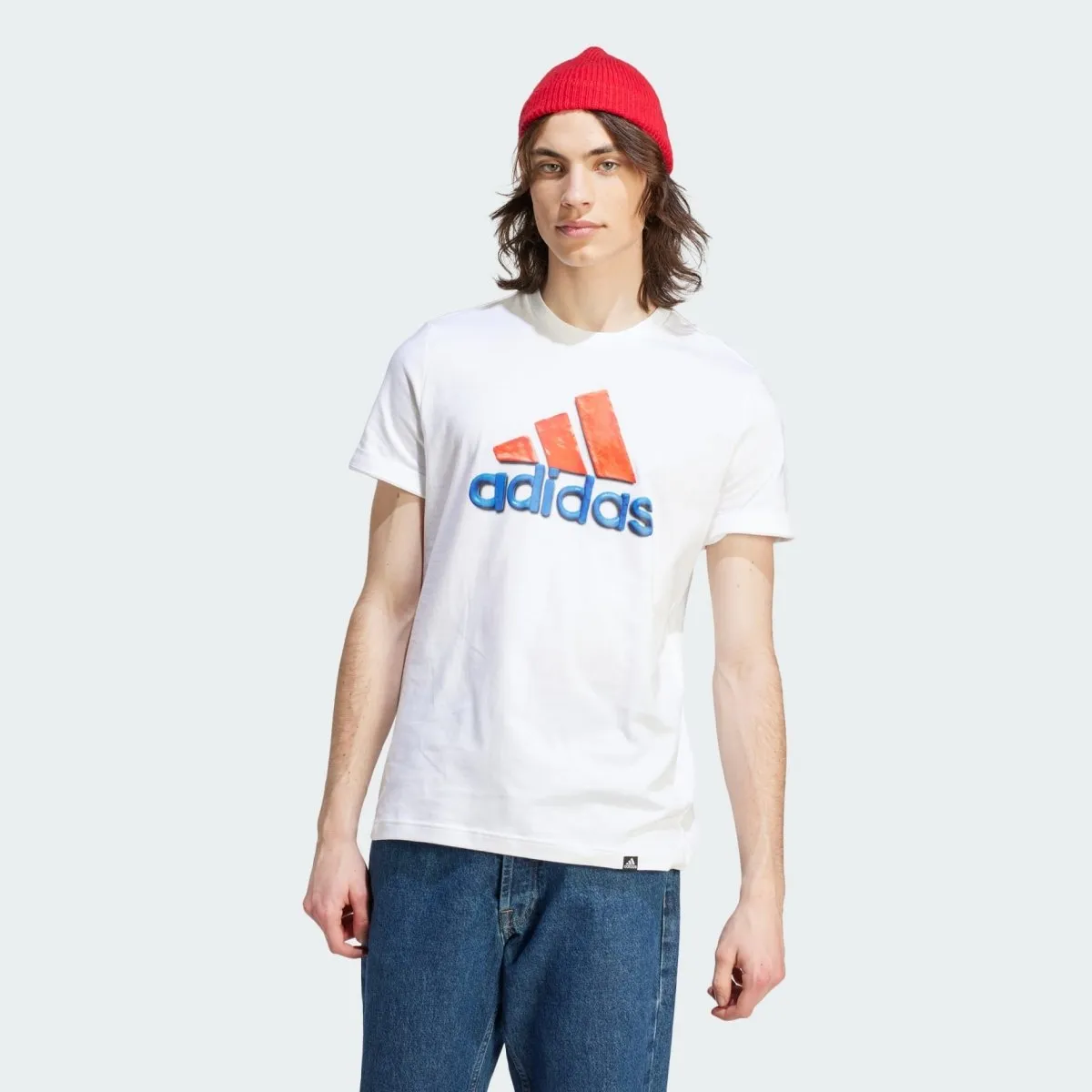 ADIDAS MEN'S SPORTSWEAR PHOTO REAL FILL WHITE TEE