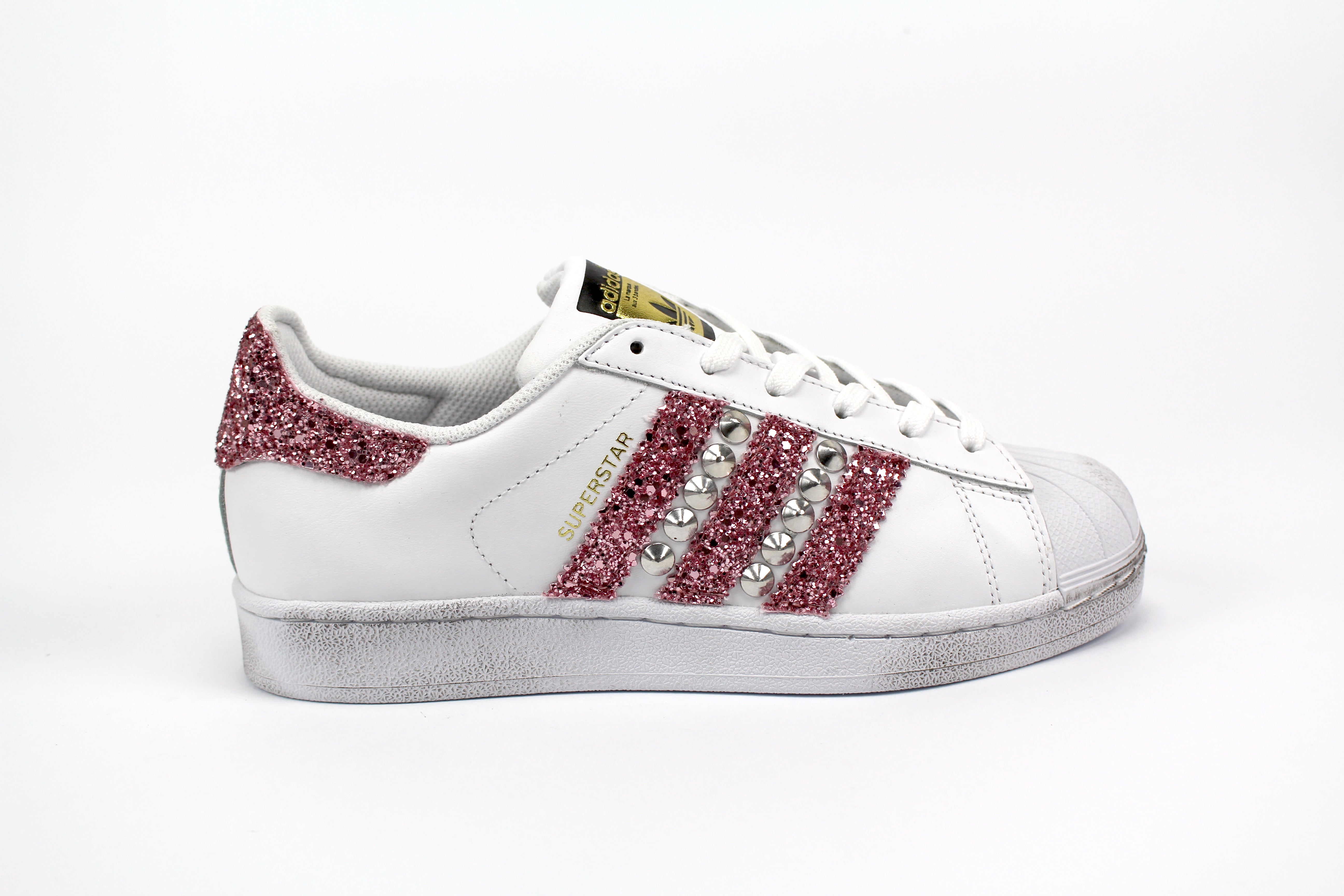 Adidas Superstar Pink Glitter e Borchie