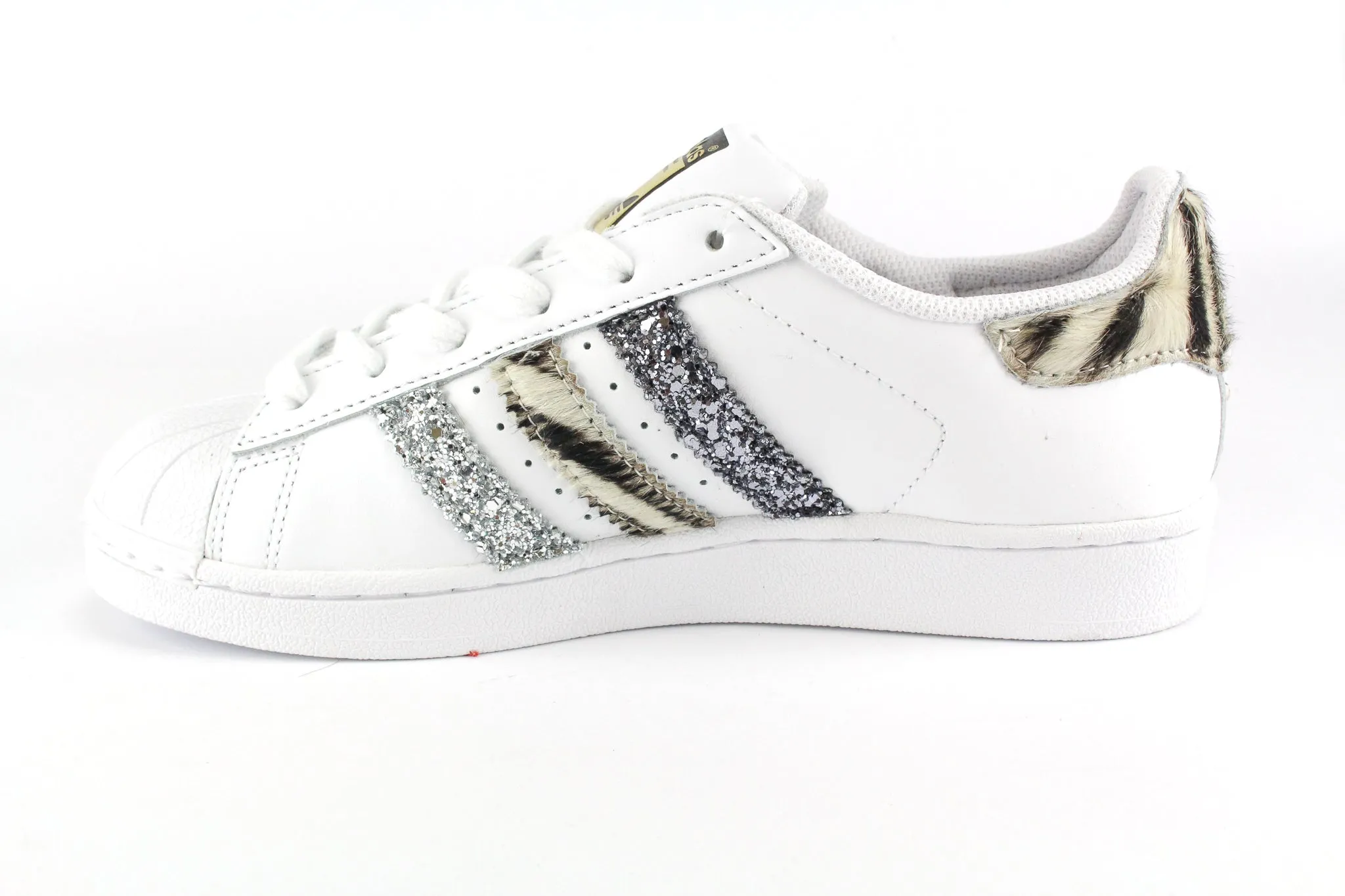 Adidas Superstar Zebrate Glitter  Borchie & Perle