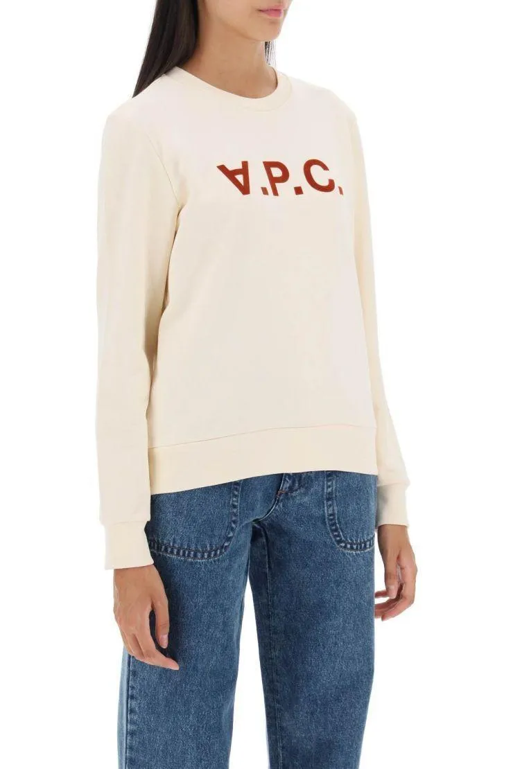 A.P.C.  |Crew Neck Long Sleeves Plain Cotton Logo