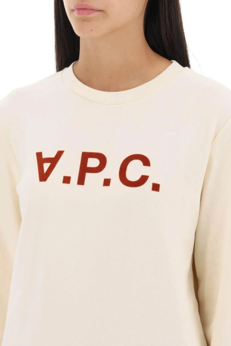 A.P.C.  |Crew Neck Long Sleeves Plain Cotton Logo