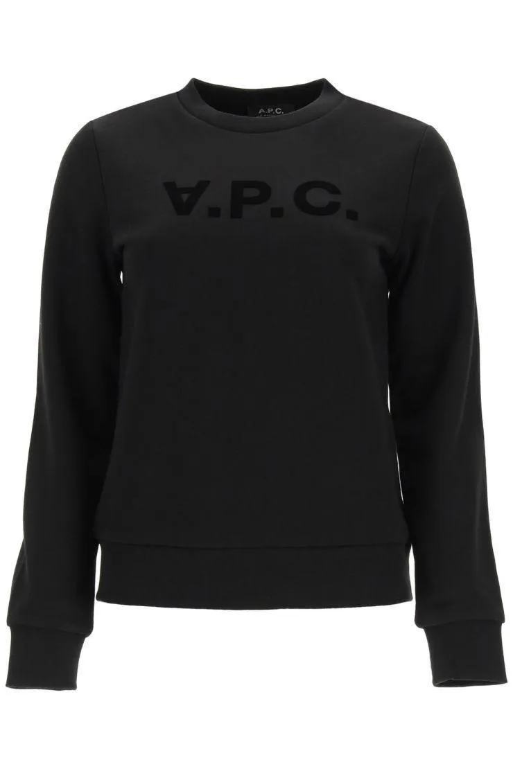 A.P.C.  |Crew Neck Long Sleeves Plain Cotton Logo