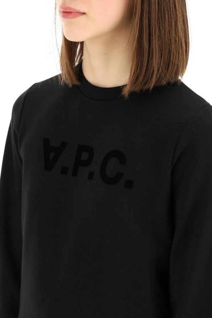 A.P.C.  |Crew Neck Long Sleeves Plain Cotton Logo