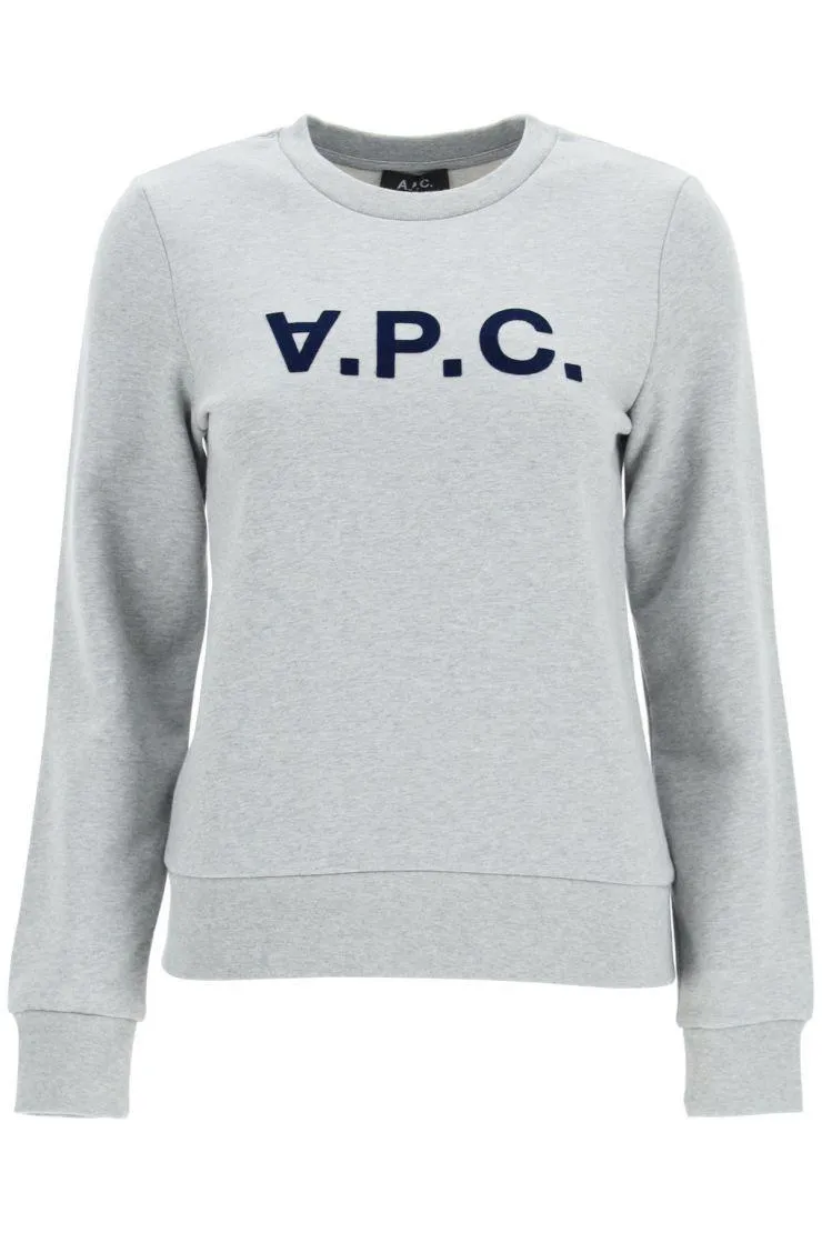 A.P.C.  |Crew Neck Long Sleeves Plain Cotton Logo