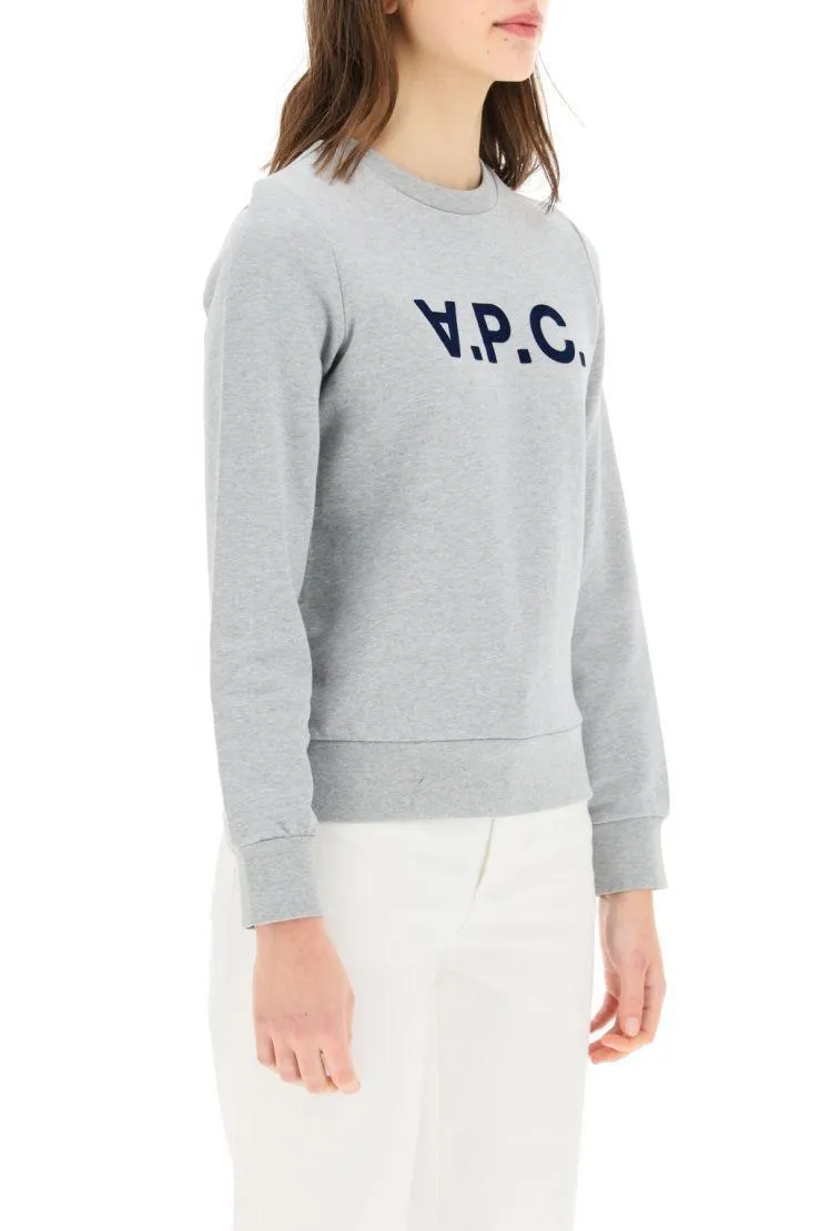 A.P.C.  |Crew Neck Long Sleeves Plain Cotton Logo