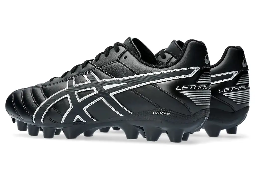 ASICS MEN'S LETHAL SPEED BLACK/WHITE FOOTBALL BOOTS