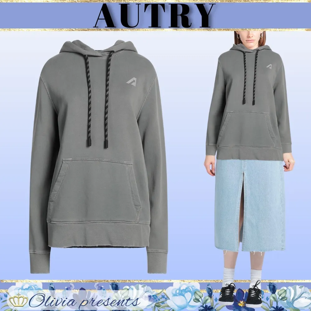 AUTRY  |Street Style Long Sleeves Plain Cotton Logo