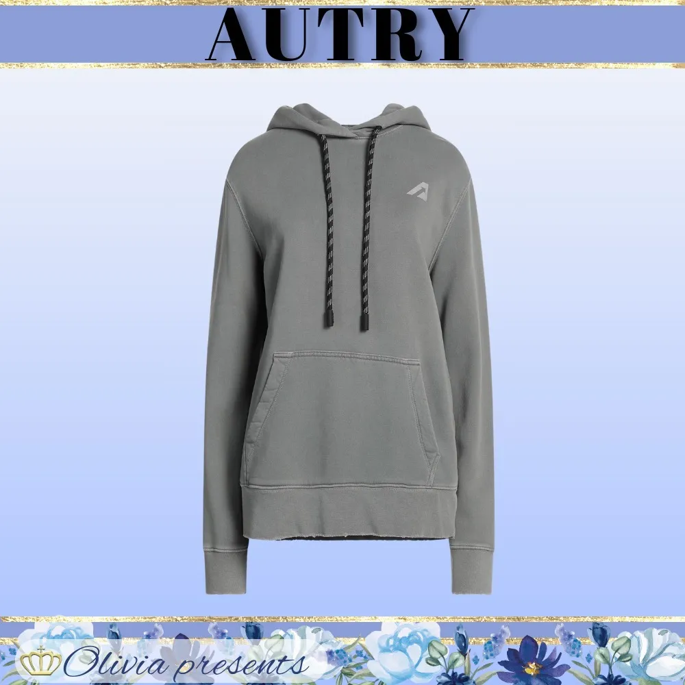 AUTRY  |Street Style Long Sleeves Plain Cotton Logo