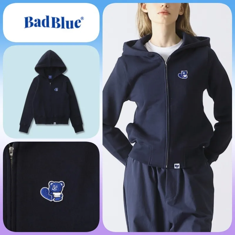 Bad Blue  |Long Sleeves Cotton Hoodies & Sweatshirts