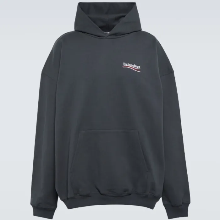 BALENCIAGA  |Long Sleeves Cotton Logo Luxury Hoodies