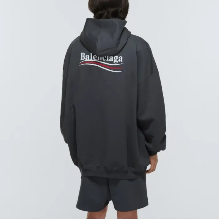 BALENCIAGA  |Long Sleeves Cotton Logo Luxury Hoodies