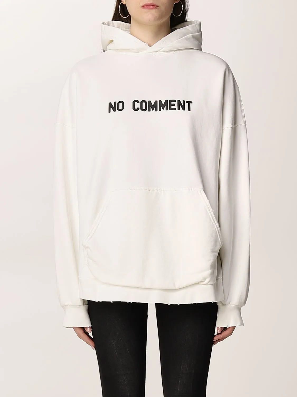 BALENCIAGA  |Unisex Long Sleeves Plain Cotton Logo Hoodies & Sweatshirts