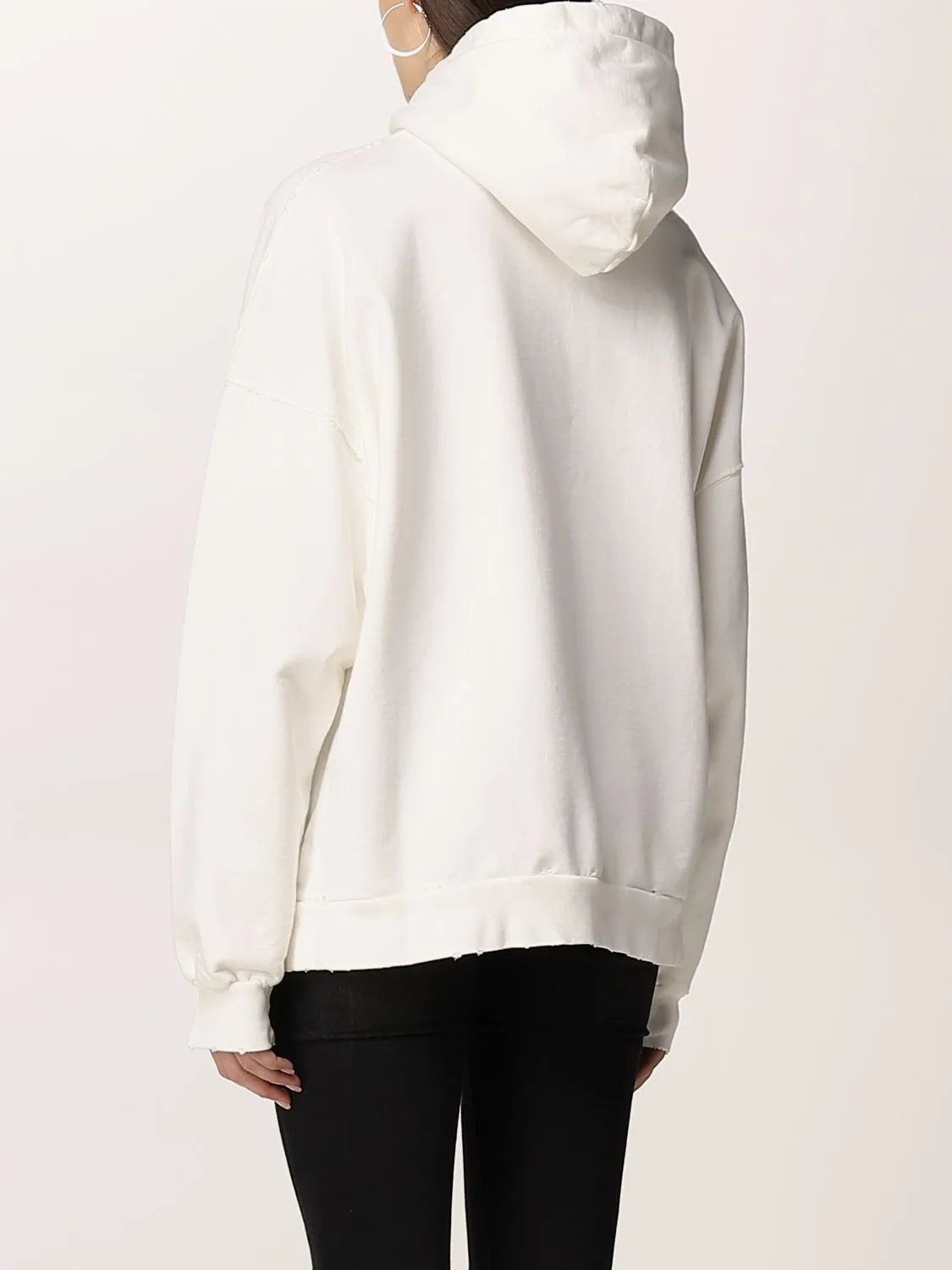 BALENCIAGA  |Unisex Long Sleeves Plain Cotton Logo Hoodies & Sweatshirts