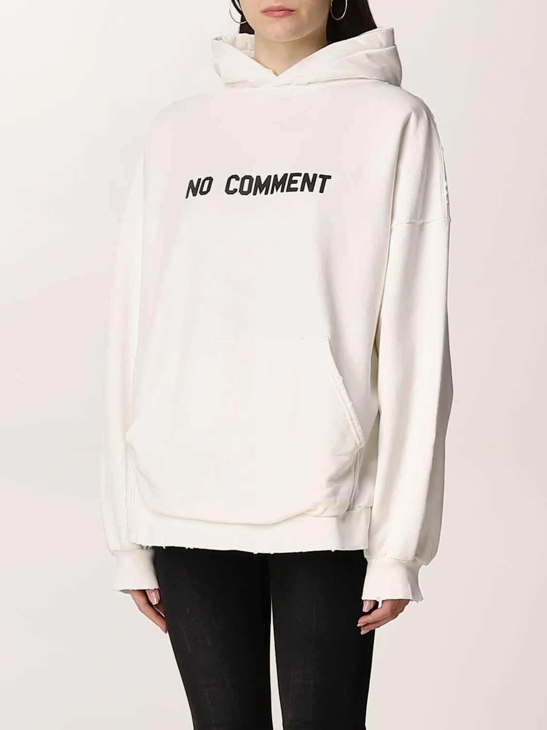 BALENCIAGA  |Unisex Long Sleeves Plain Cotton Logo Hoodies & Sweatshirts