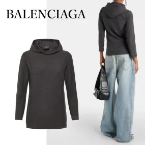 BALENCIAGA  |Unisex Street Style Long Sleeves Plain Cotton