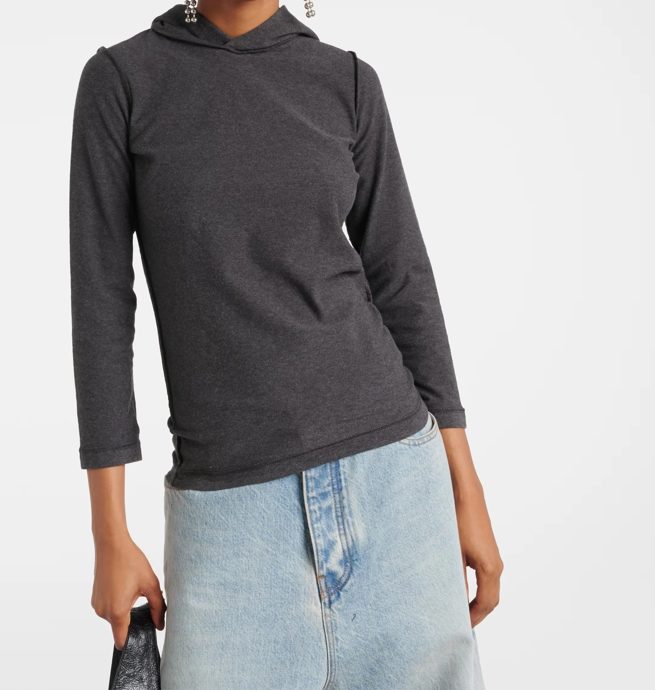 BALENCIAGA  |Unisex Street Style Long Sleeves Plain Cotton