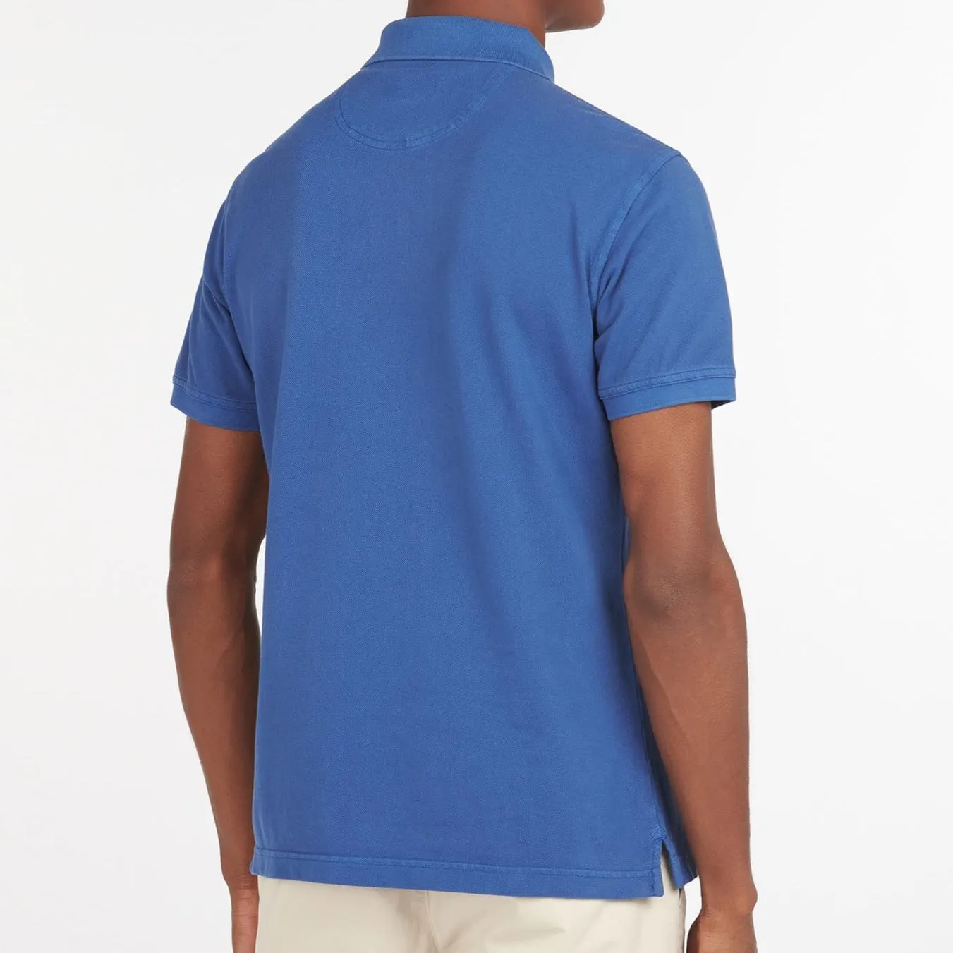 Barbour Men's Washed-Out Sports Polo Shirt in Marine Blue