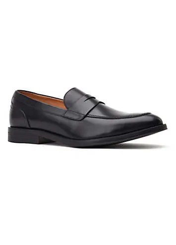 Base London Black Kennedy Slip On Loafers | Grattan