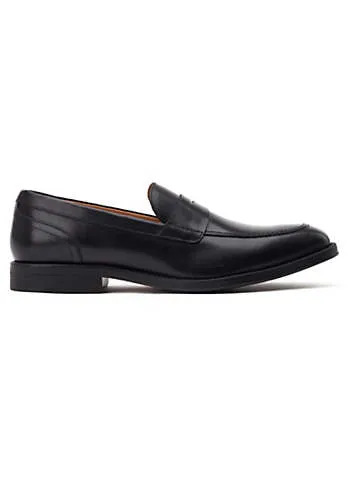 Base London Black Kennedy Slip On Loafers | Grattan