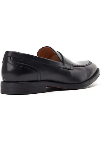 Base London Black Kennedy Slip On Loafers | Grattan