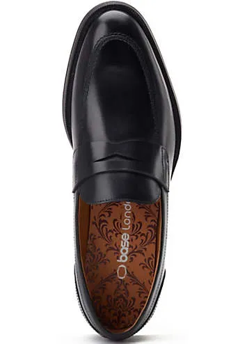 Base London Black Kennedy Slip On Loafers | Grattan