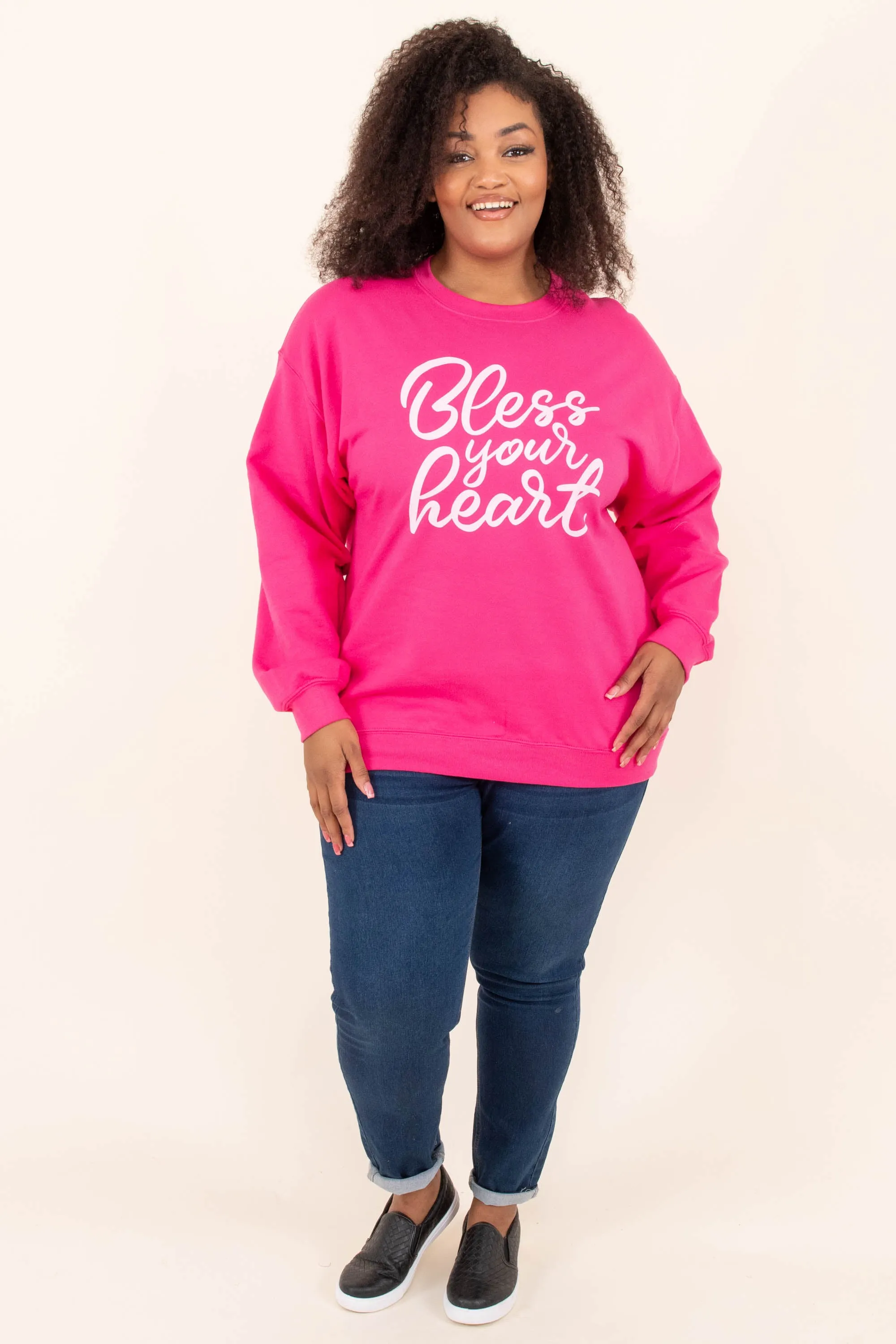 Bless Your Heart Sweatshirt, Heliconia