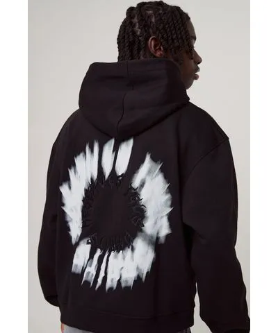 boohoo Mens Oversized Boxy Gothic Embroidered Hoodie