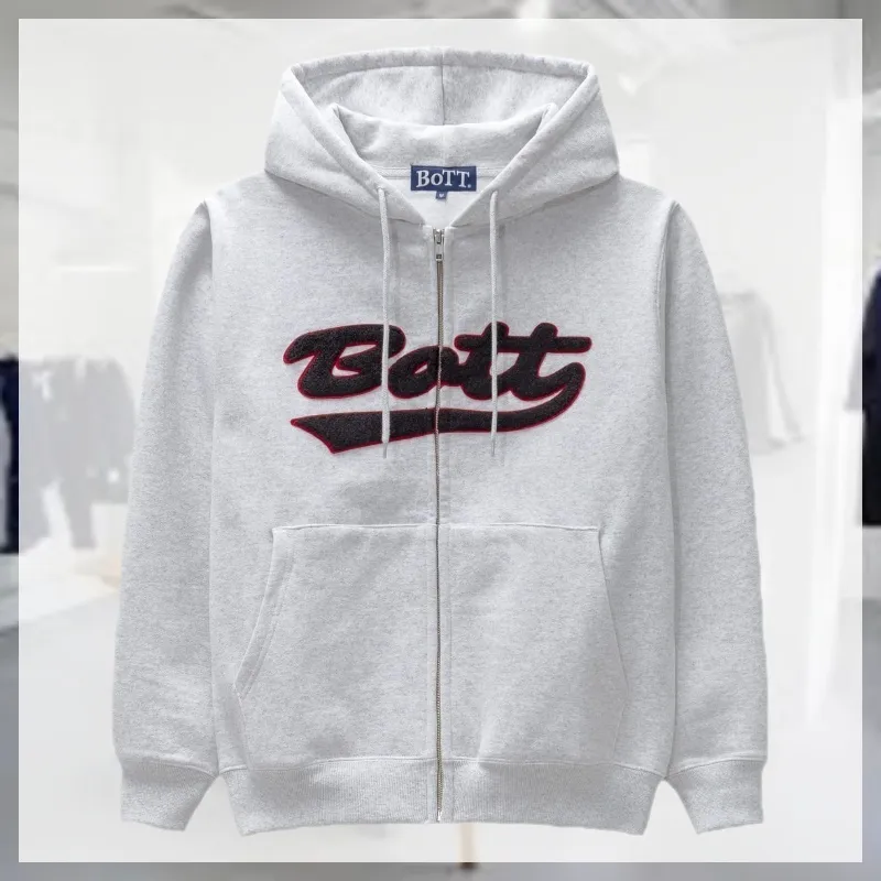 BoTT  |Long Sleeves Plain Cotton Logo Hoodies