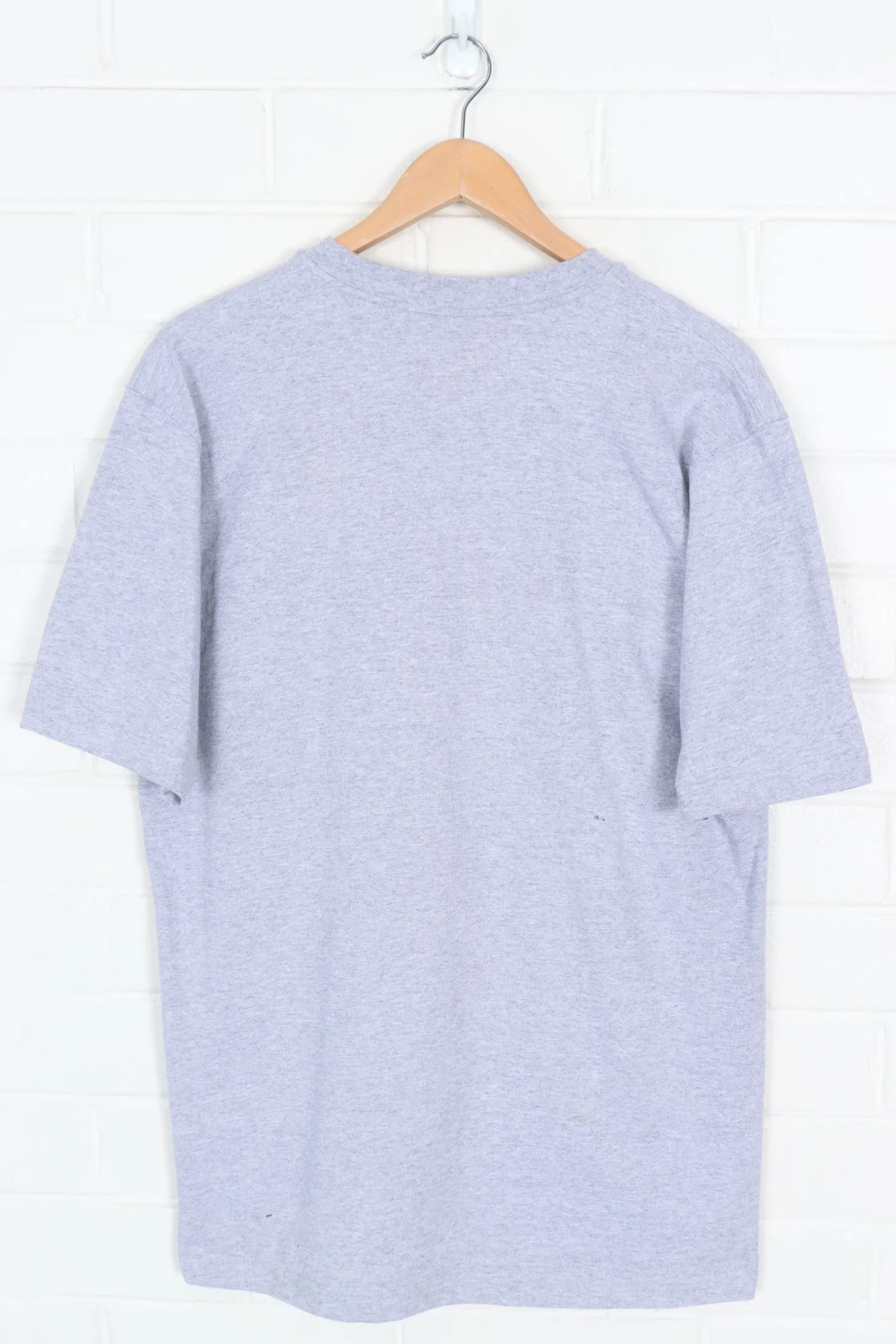 CARHARTT Grey Marle Embroidered 1/4 Button Pocket Tee (M-L)