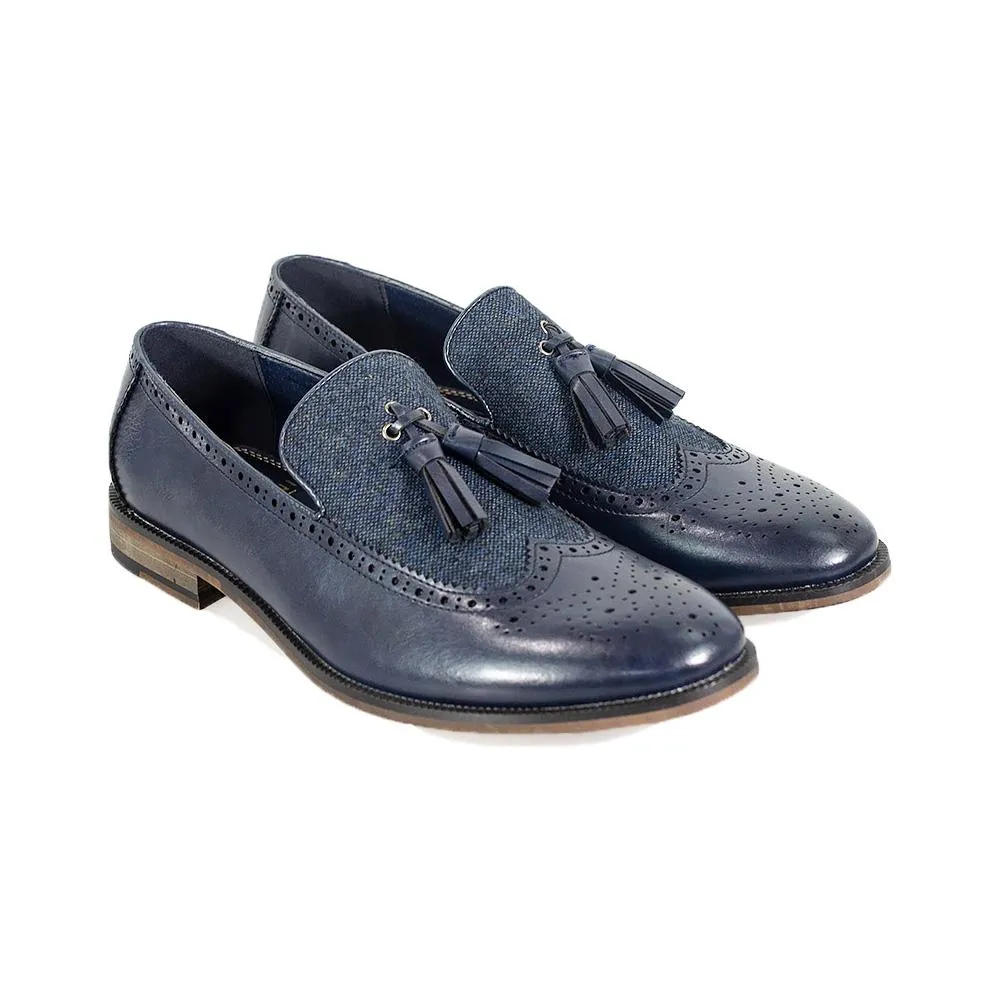 Cavani Lucius Navy Blue Slip On Loafers