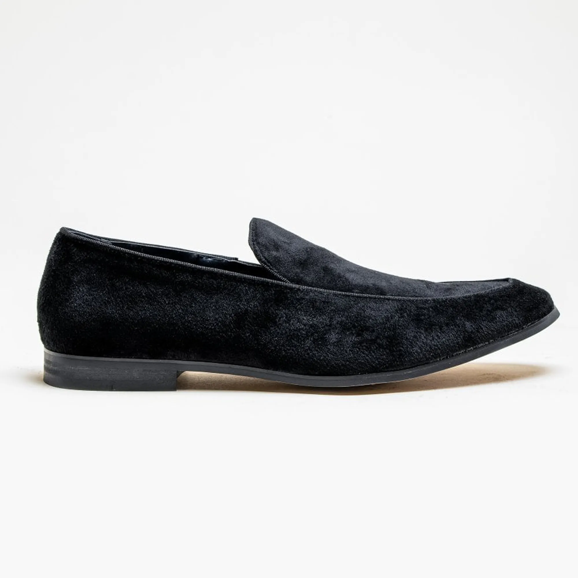 Cavani Milan Black Suede Slip On Loafers