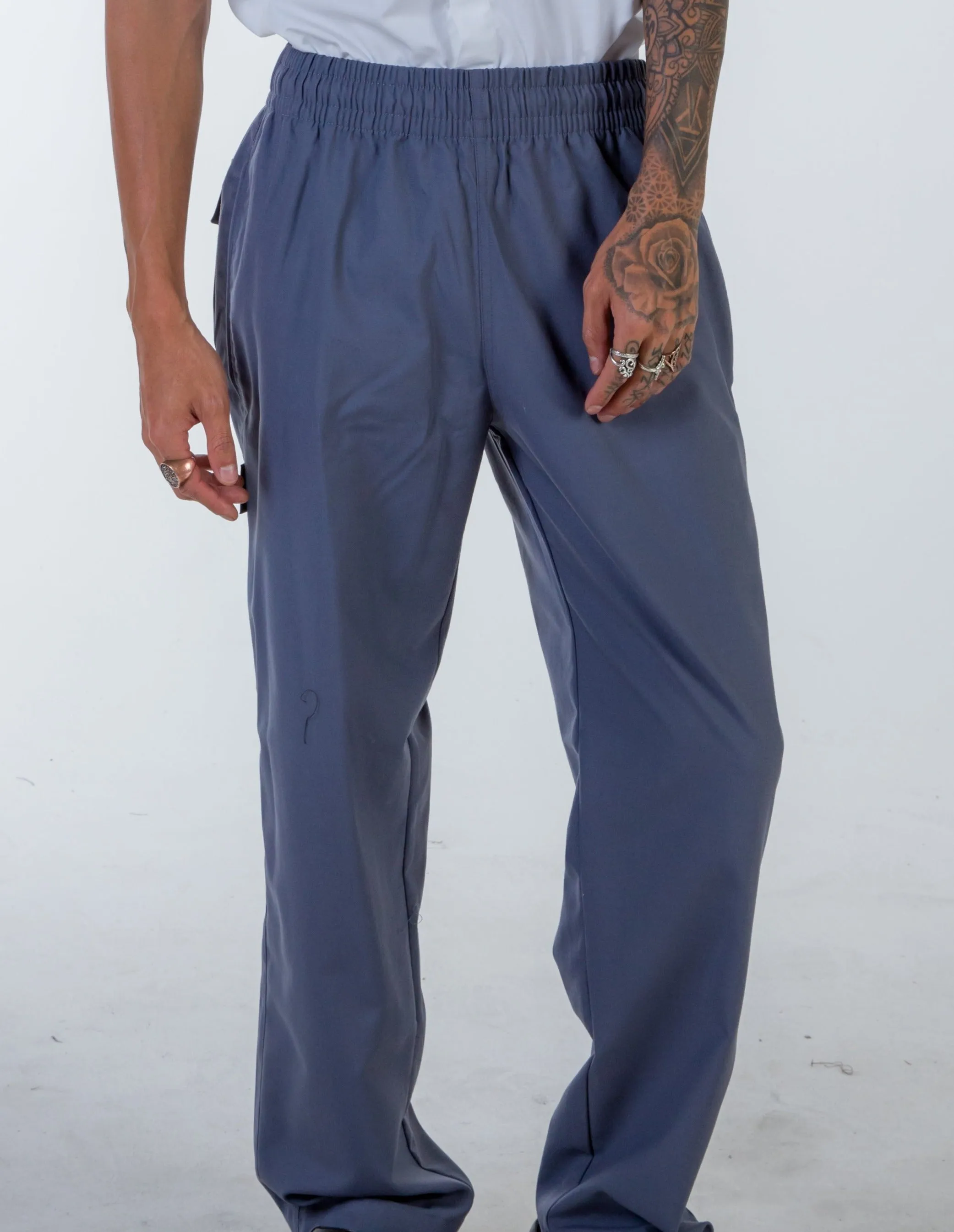 Chef pants Light grey color drawstring