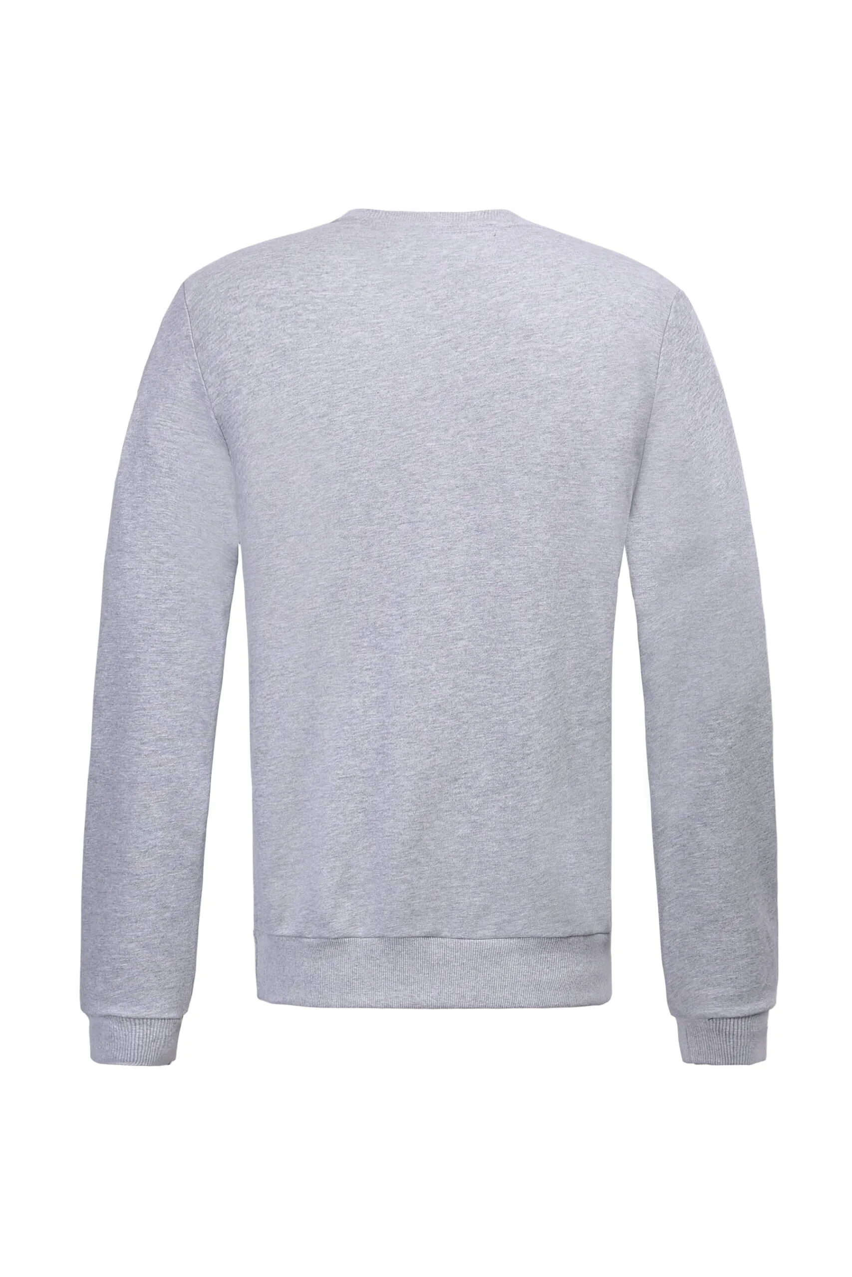 Cotton Sweatshirt with Embroidery – Light Grey