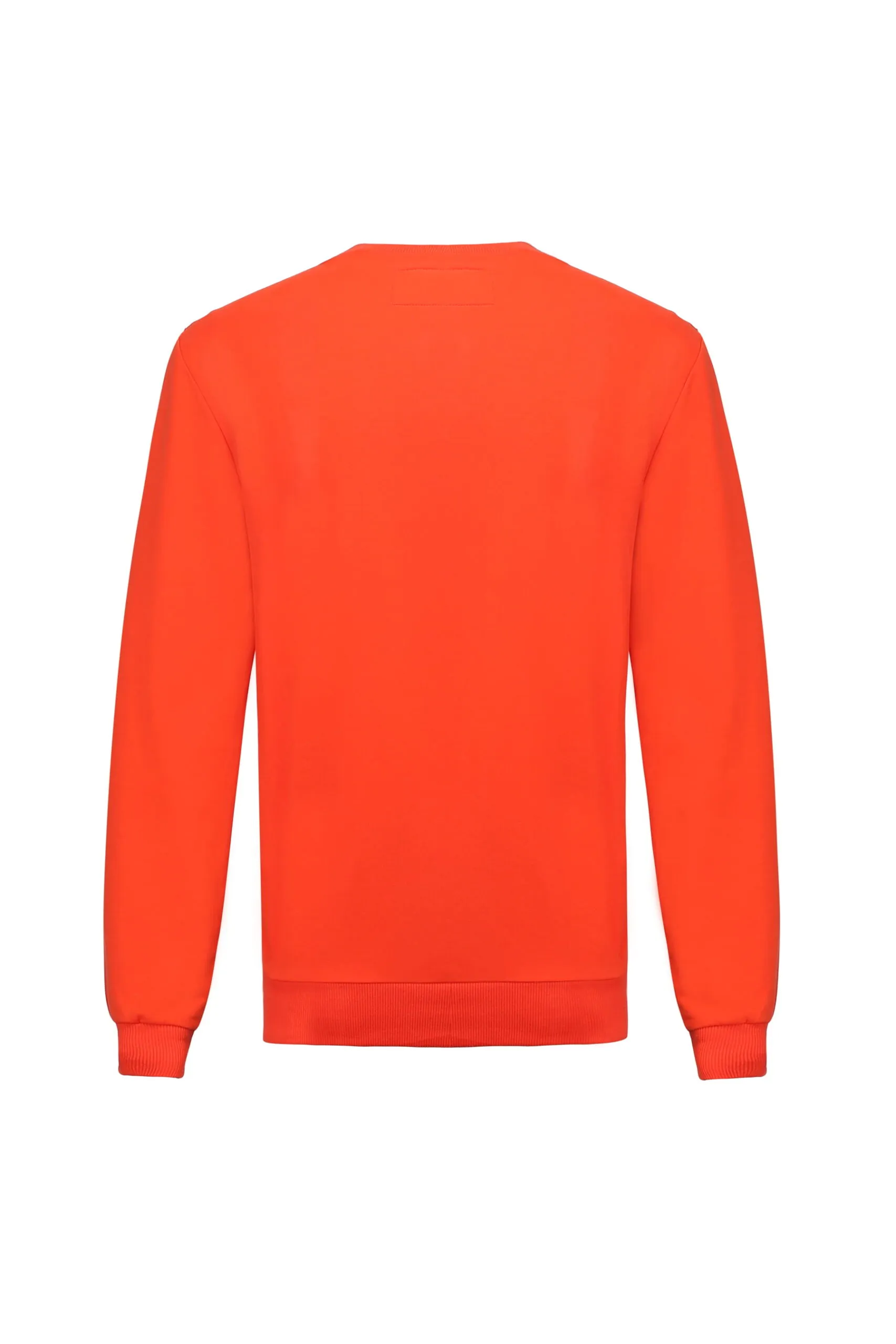 Cotton Sweatshirt with Embroidery – Orange