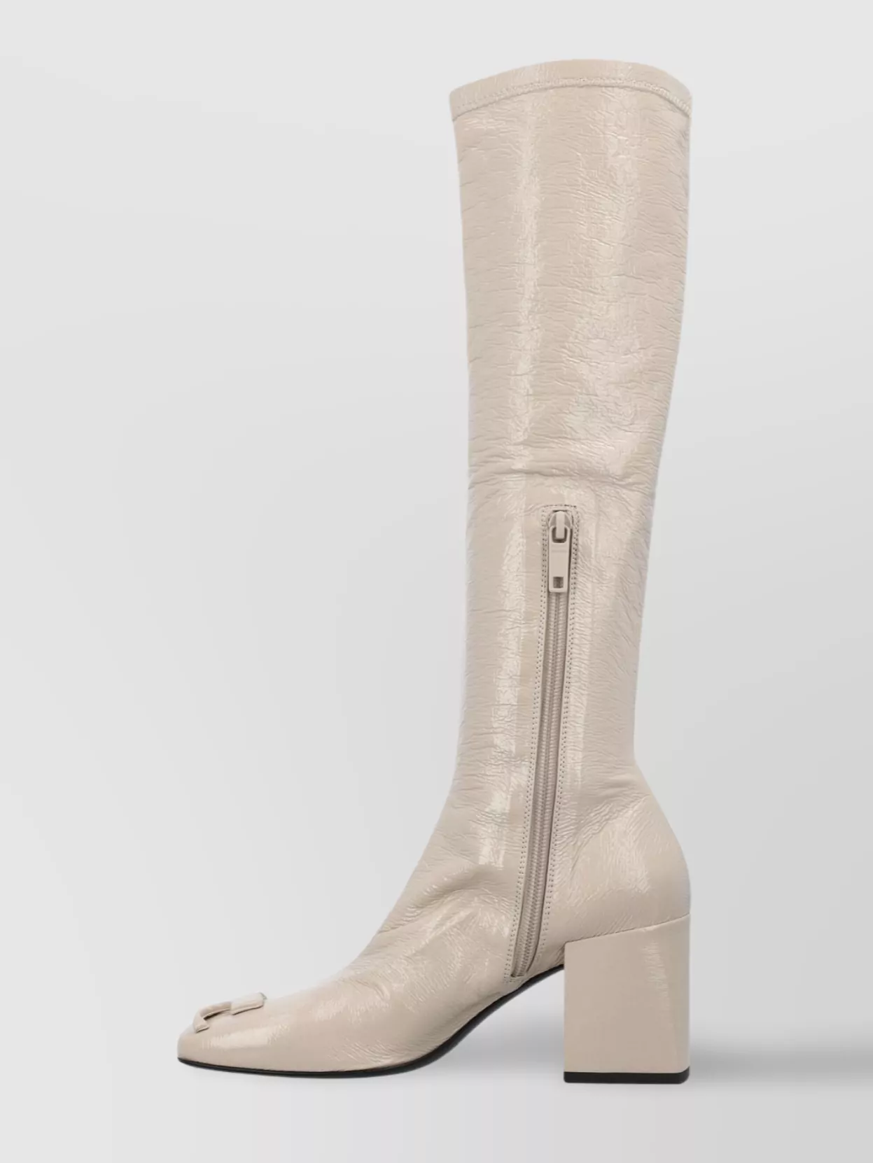 Courrèges   Vinyl knee-high square heel boots