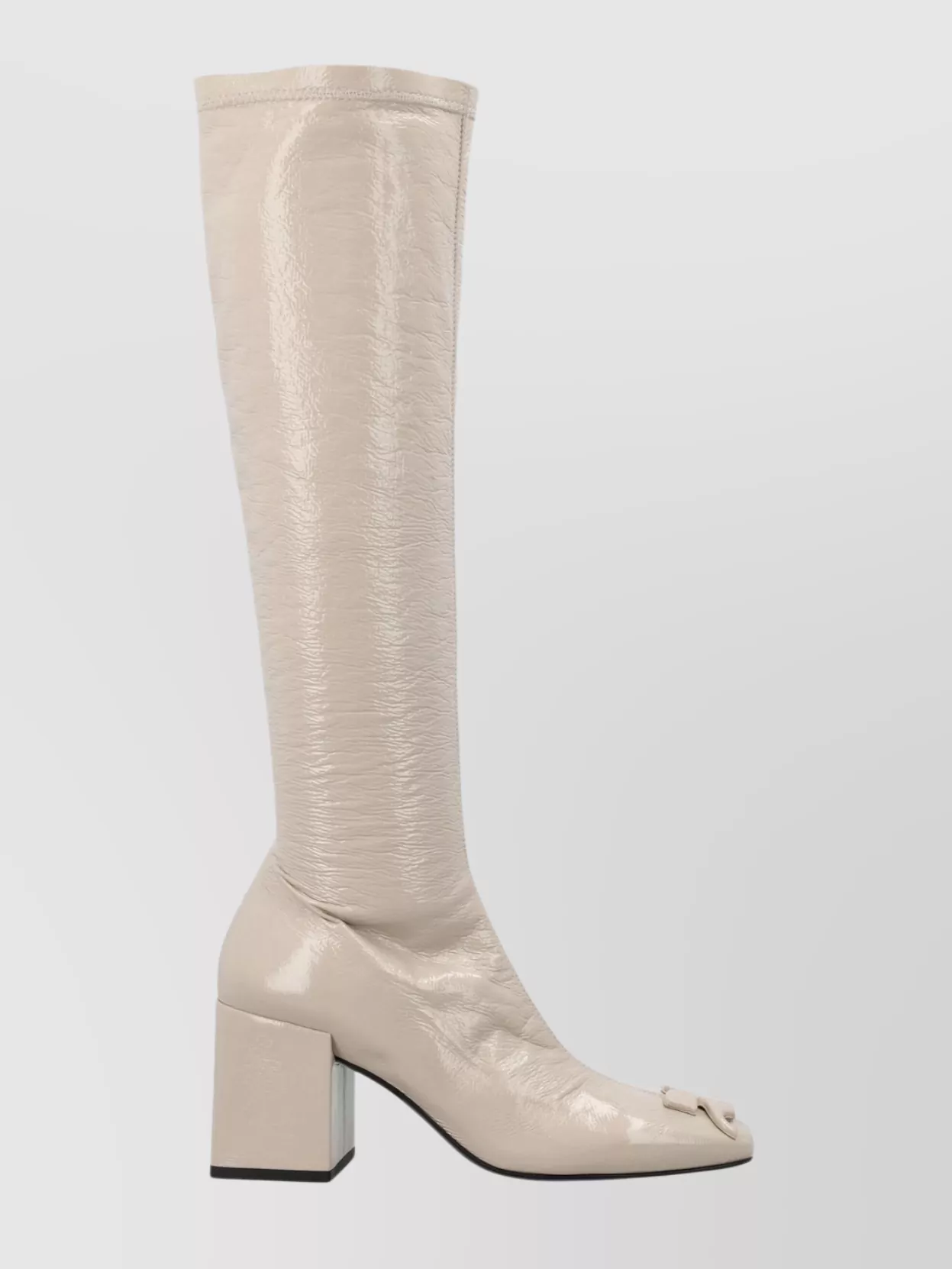 Courrèges   Vinyl knee-high square heel boots