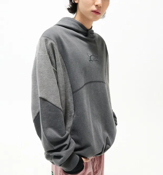 CRITIC  |Unisex Long Sleeves Cotton Oversized Logo Hoodies