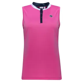 Cross Sally Ladies Sleeveless Golf Polo Shirt Heather