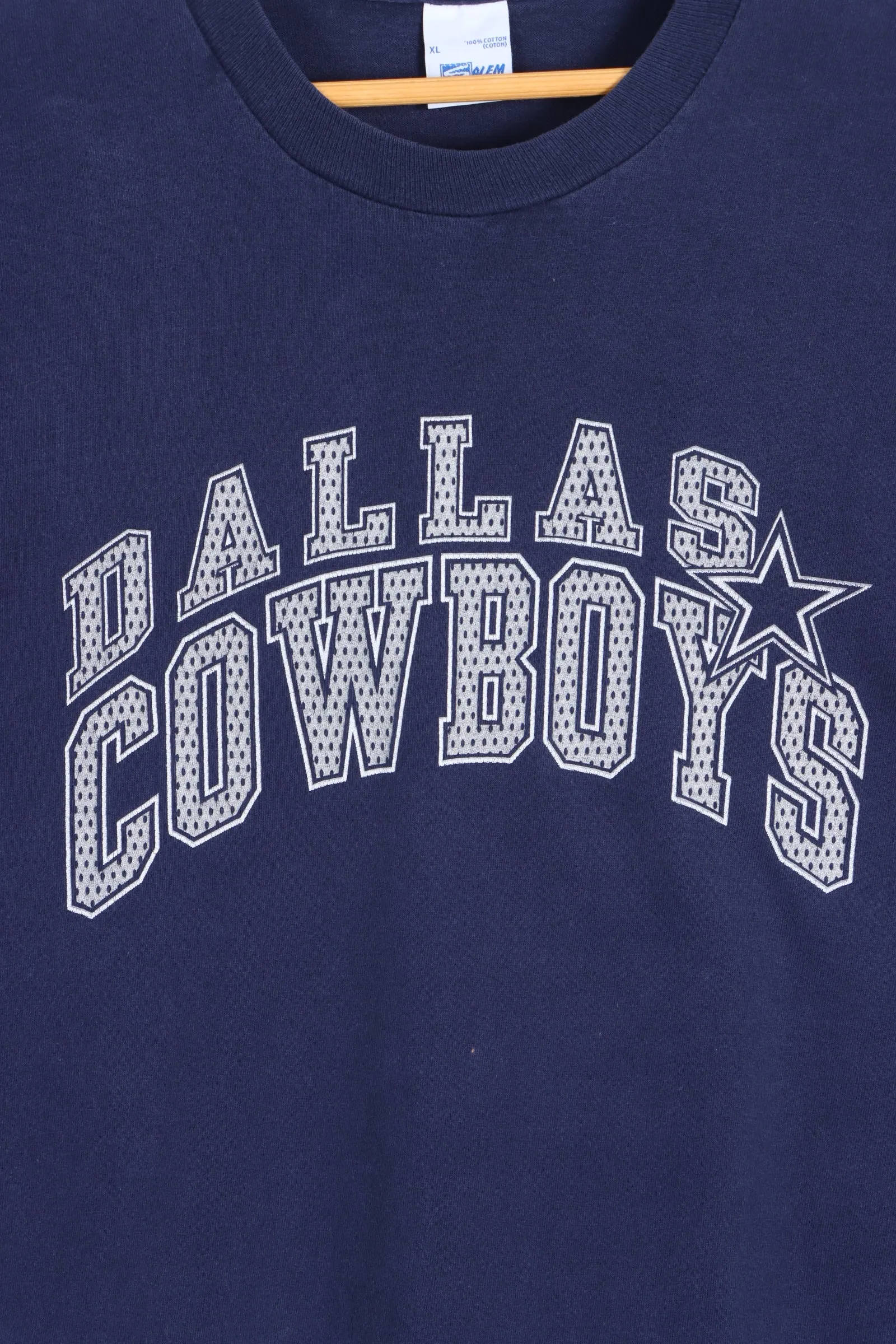 Dallas Cowboys Spell Out Single Stitch T-Shirt USA Made (XL)