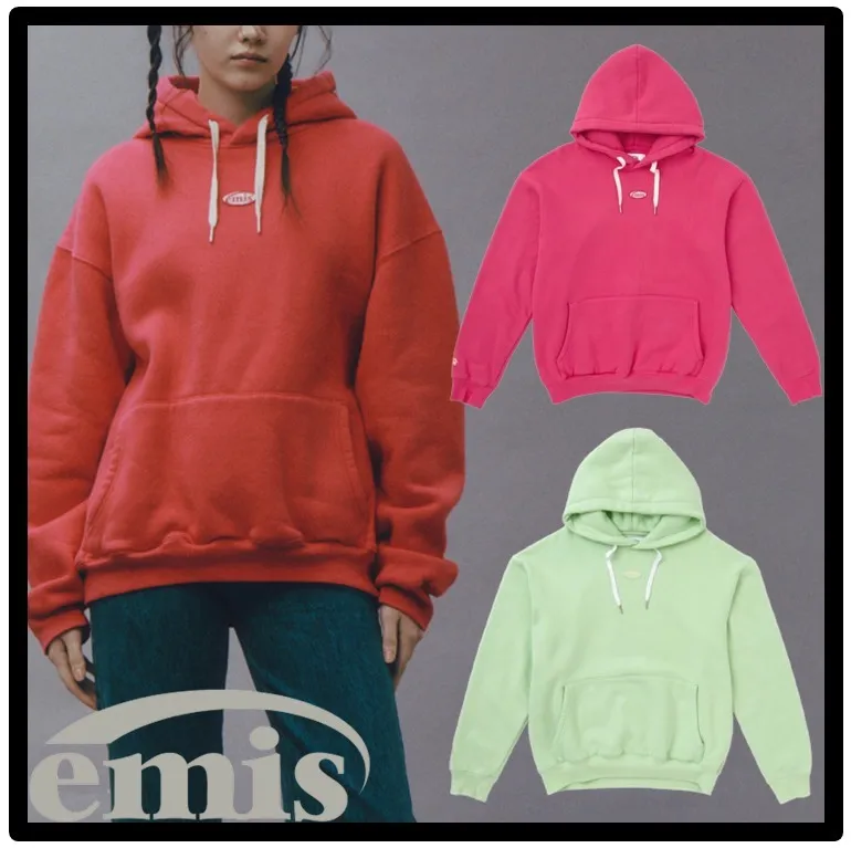 EMIS  |Unisex Street Style Logo Hoodies