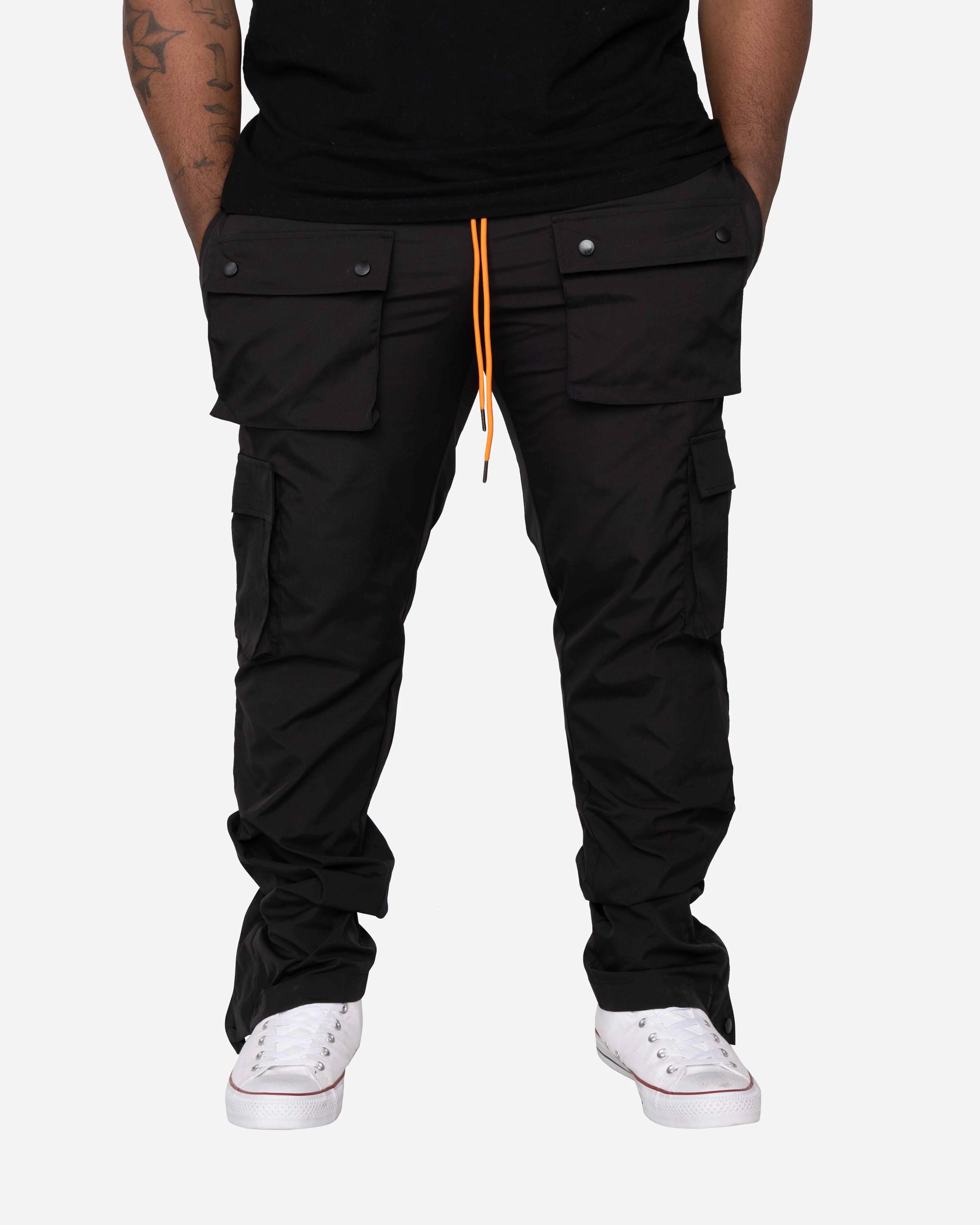 EPTM BIG N TALL SNAP CARGO PANTS-BLACK