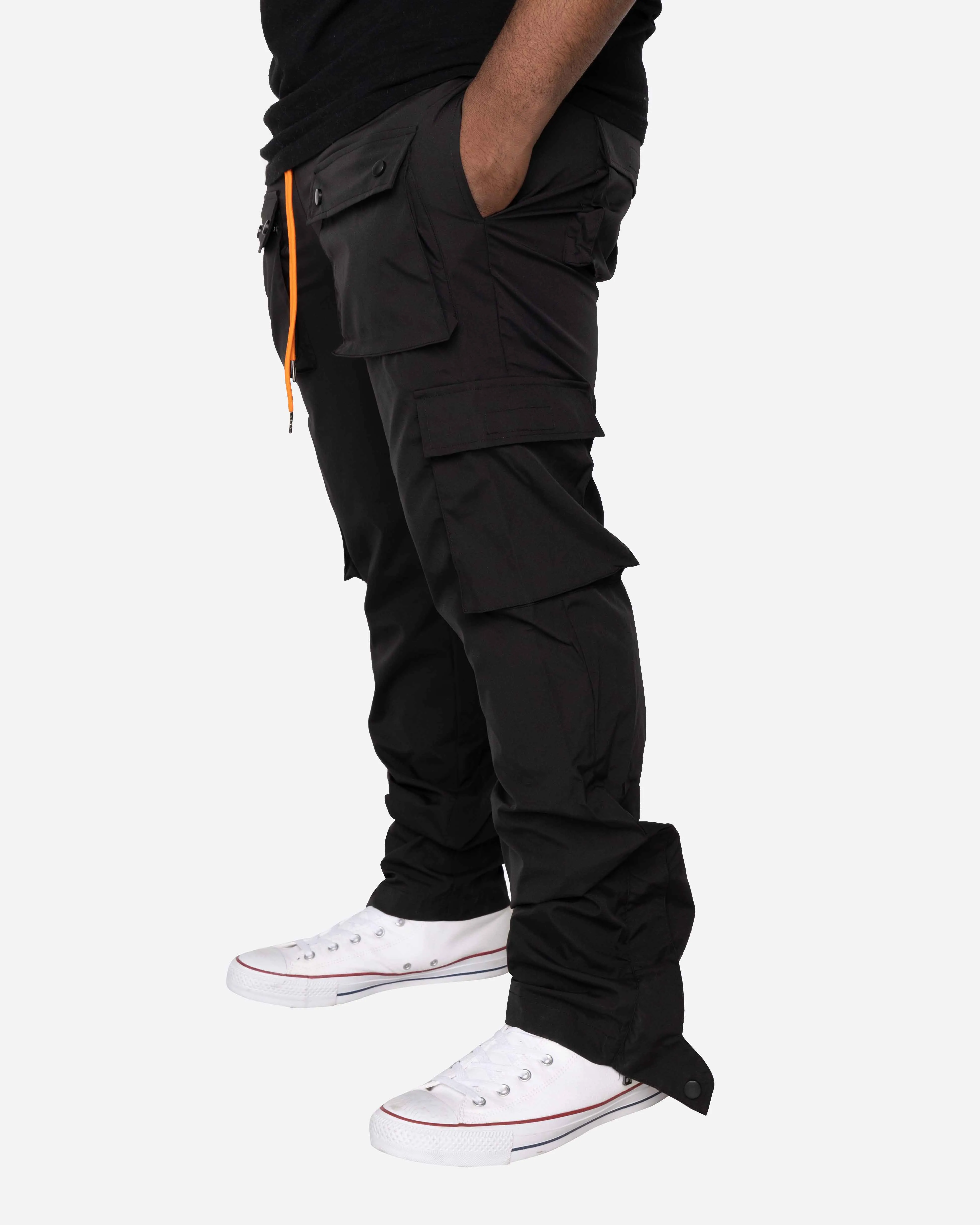 EPTM BIG N TALL SNAP CARGO PANTS-BLACK