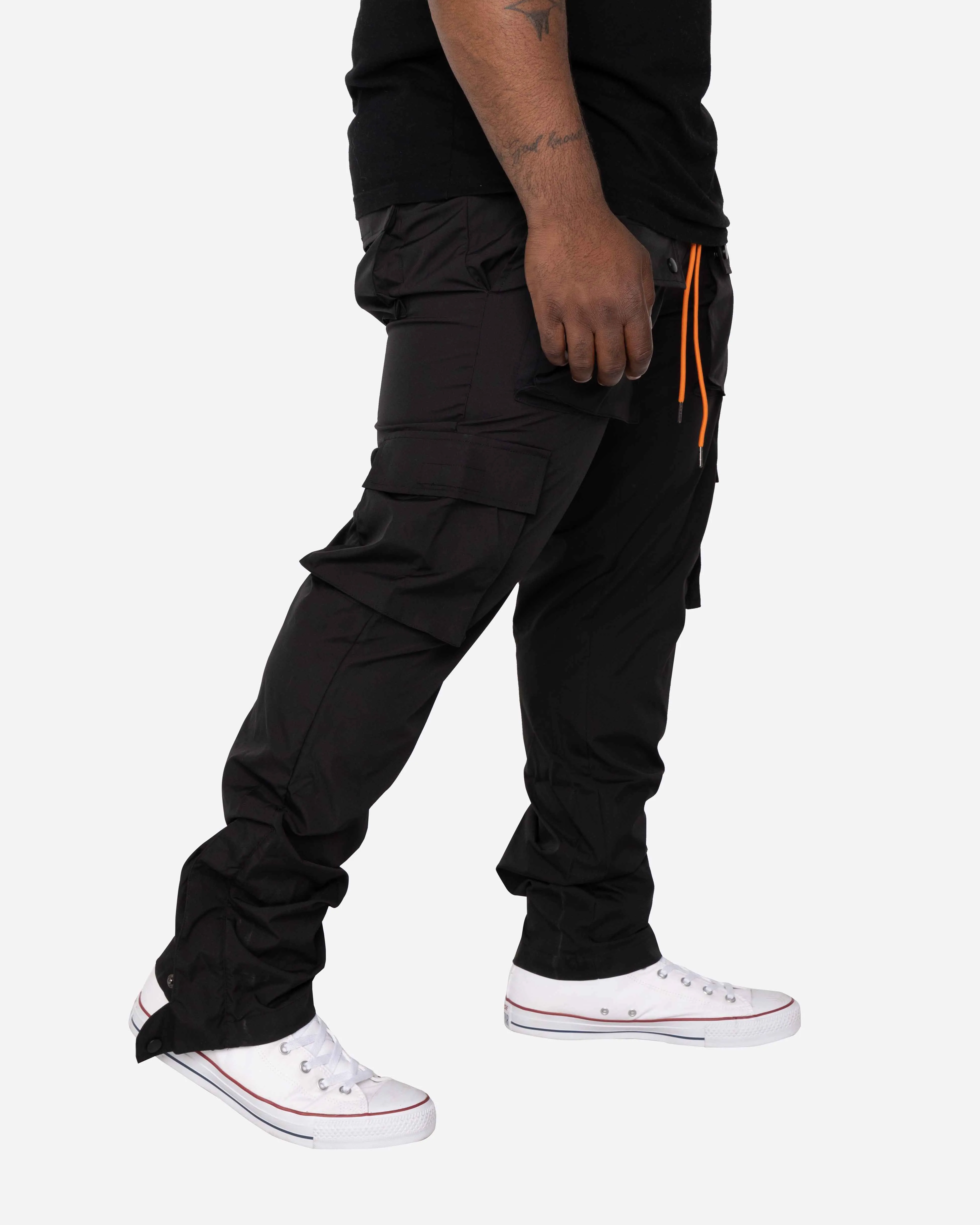 EPTM BIG N TALL SNAP CARGO PANTS-BLACK