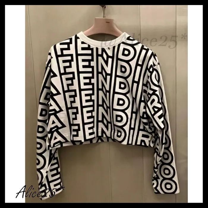 FENDI  |Monogram Street Style Long Sleeves Cotton Logo