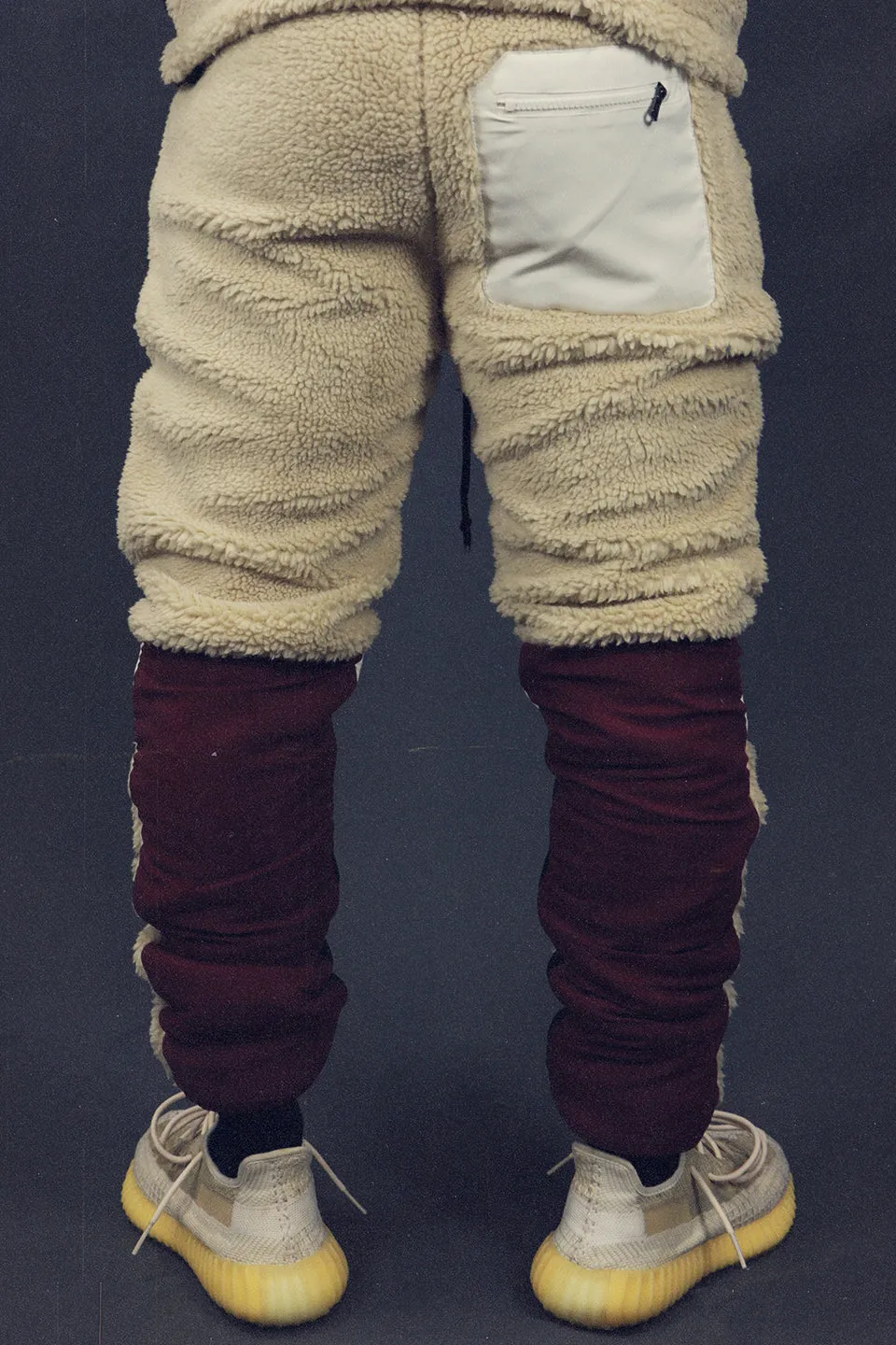 Foliage Sherpa Tech Pants With Zipper Pockets For Sherpa Two Piece Set To Match Sneakers