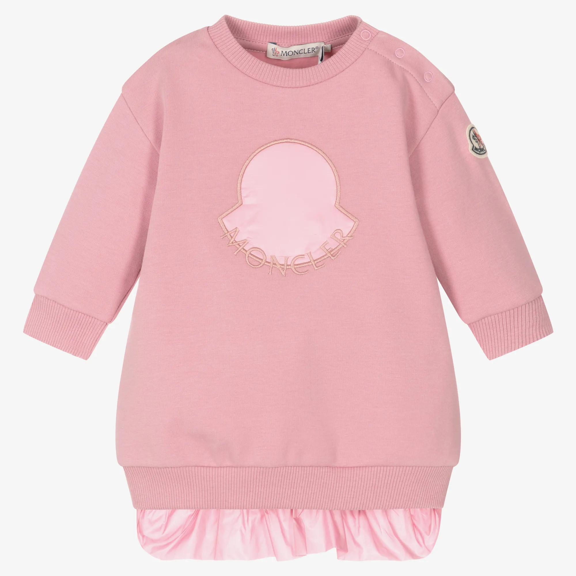 Girls Lilac Pink Cotton Sweatshirt Dress