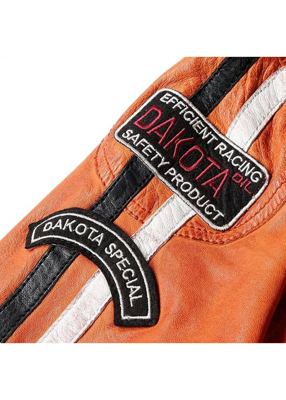 Grand Prix Women's Gulf Racing Leather Jacket Orange