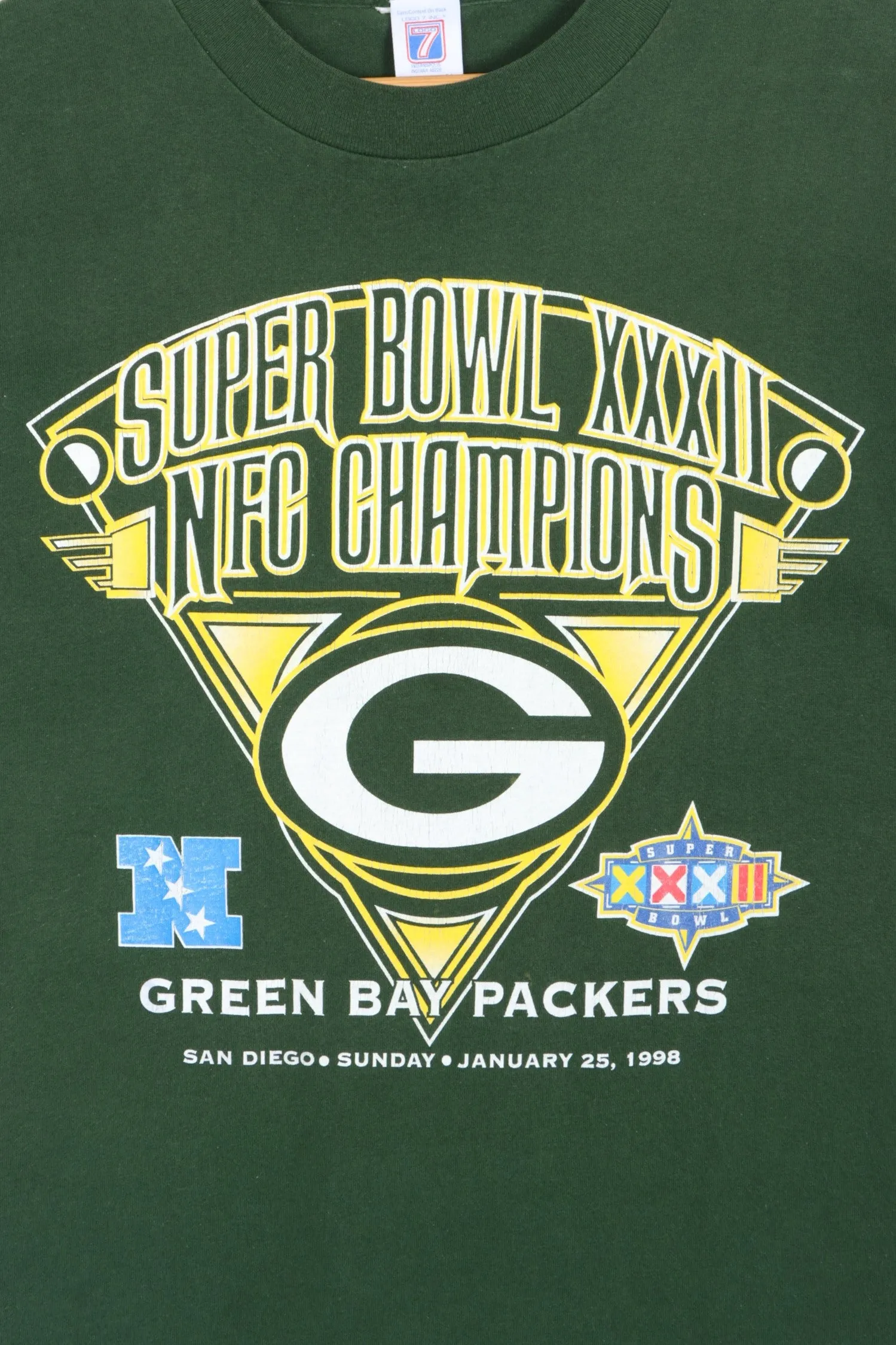 Green Bay Packers 1998 NFL Super Bowl XXXII Tall T-Shirt (S-M)